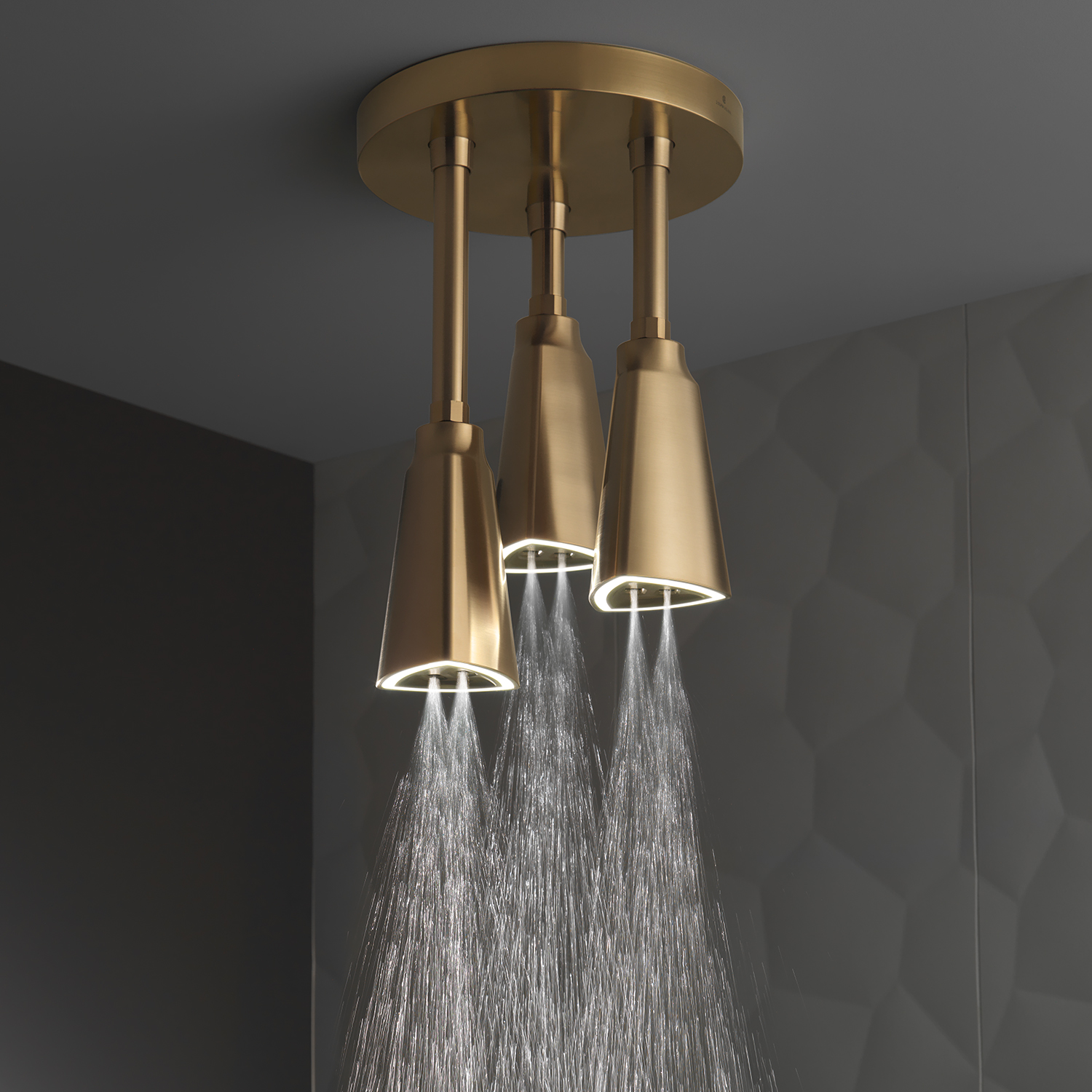 Thoughtfully crafted to create a soothing ambience and radiate upscale appeal, Delta LED Pendant Raincan Shower Heads were inspired by the desire for a more tranquil, spa-like experience in the shower curated for premium bathrooms.